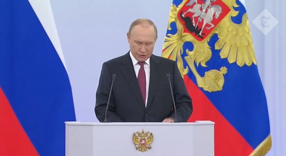 Putin, despre anexarea teritoriilor ucrainene: „Populaţia din cele patru regiuni a făcut o alegere istorică pentru generaţiile viitoare”