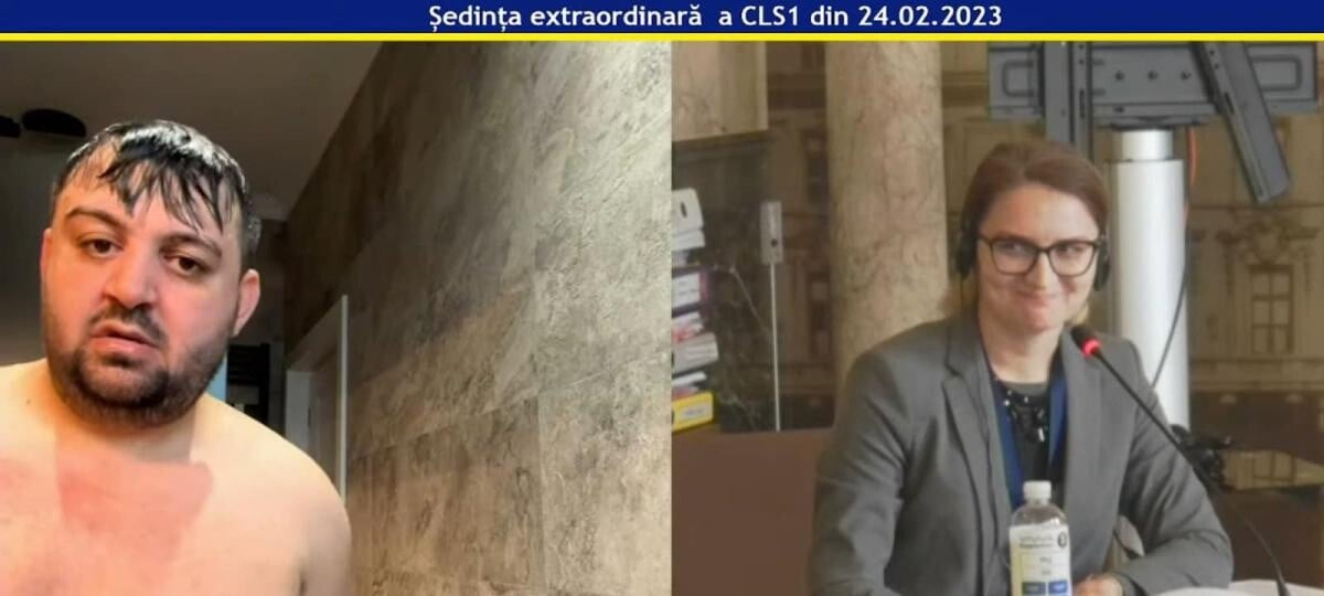 Alberto Caraian (consilier local Sector 1) a apărut direct din duș la ședința extraordinară de CL – video integral