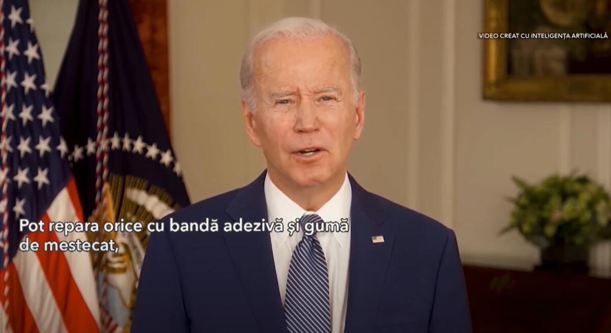 Clip viral cu Biden, creat cu AI, în care vorbește despre România. Marea provocare din campania electorală pentru 2024