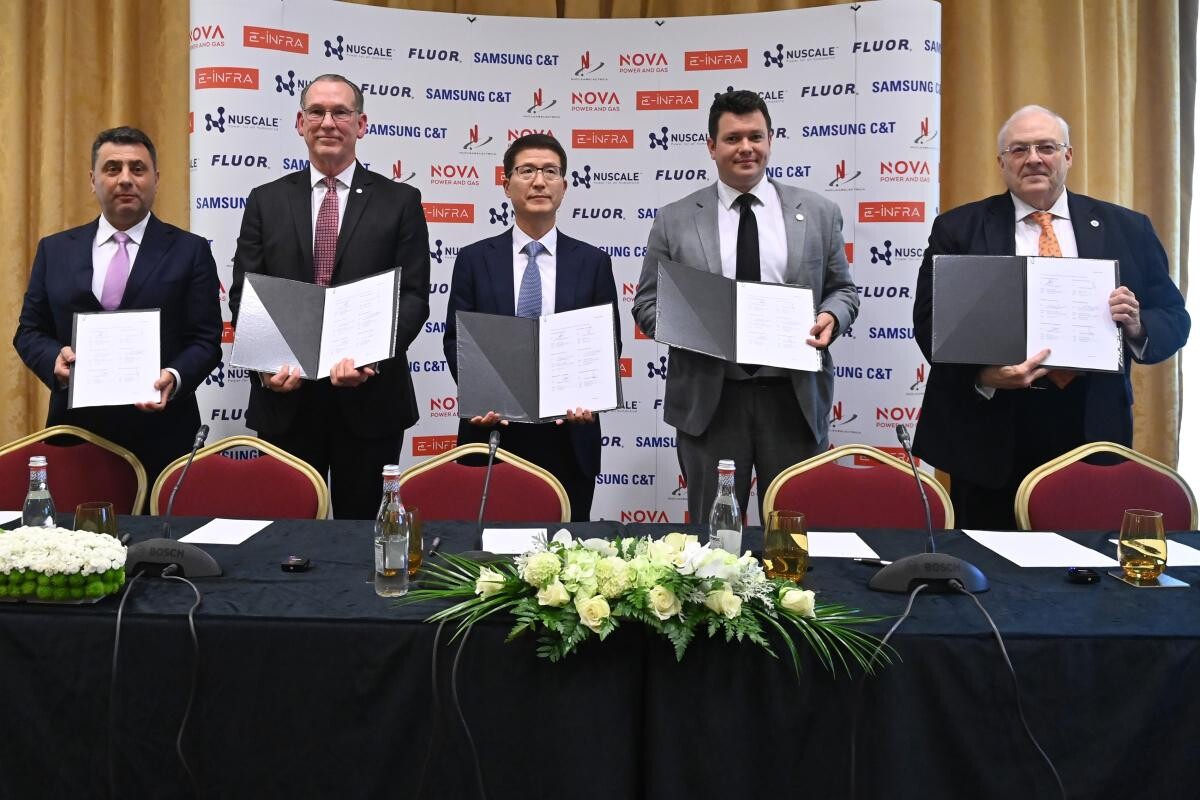 Nuclearelectrica, NuScale Power, E-INFRA, Nova Power & Gas, Fluor Enterprises și Samsung C&T Corporation semnează un Memorandum de Înțelegere