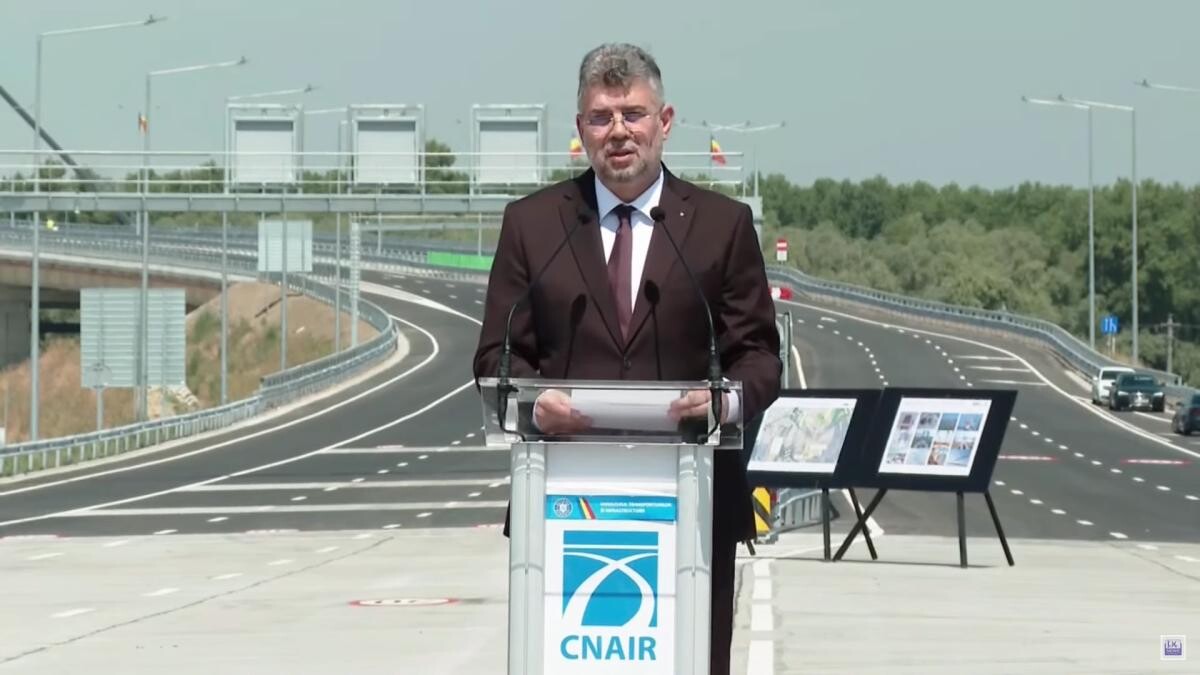 Marcel Ciolacu, declarații la inaugurarea podului de la Brăila