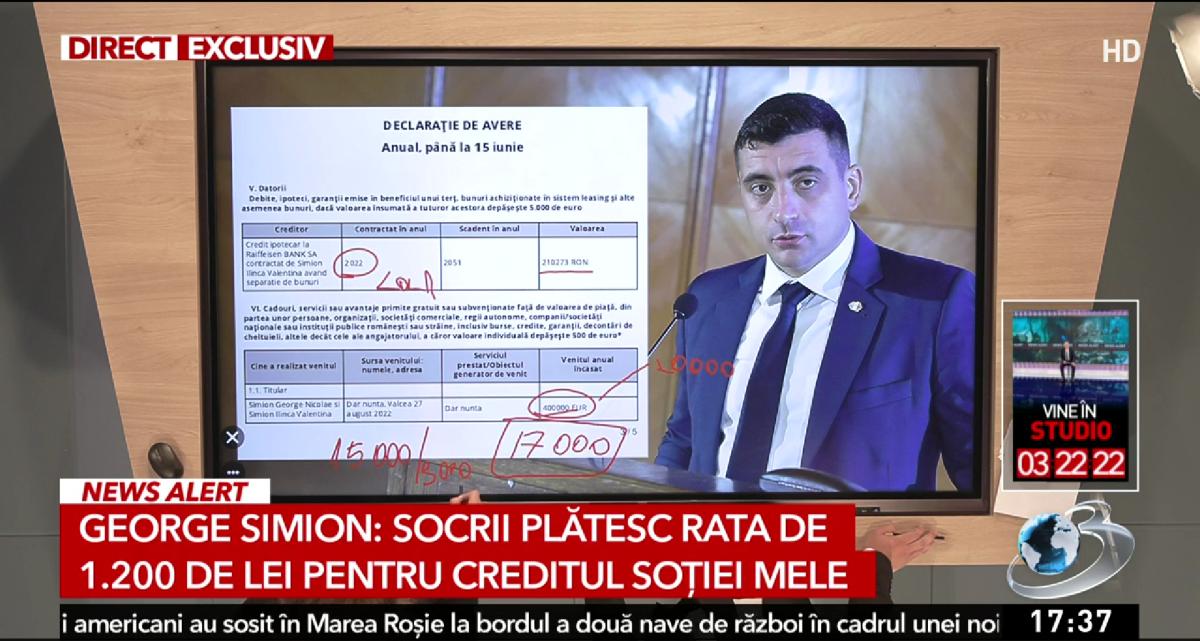 Simion spune că trăiește cu 15000 de lei/lună. Stă cu chirie și are o mașină din 2006. Ce s-a întâmplat cu darul de nuntă de 400.000 de euro