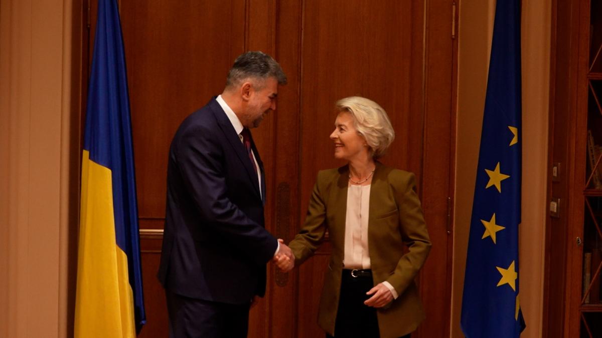 Marcel Ciolacu s-a întâlnit cu Ursula von der Leyen în Grecia. Trei teme de discuţie